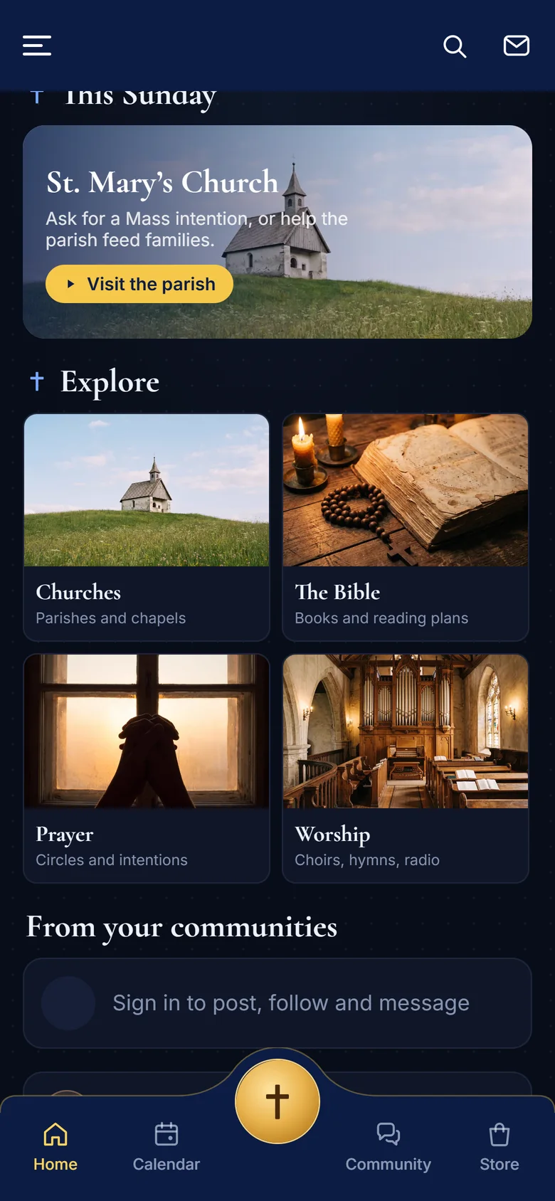 Paradize: Explore: churches, the Bible, prayer and worship.